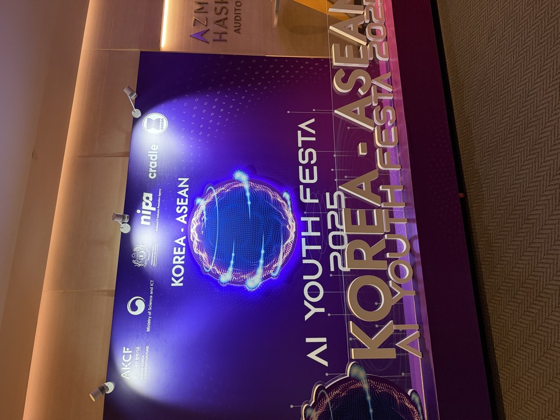 Korea–ASEAN AI Youth Festa 2025 stage backdrop, Kuala Lumpur